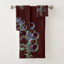 Ritmo do conjunto de toalhas do coração