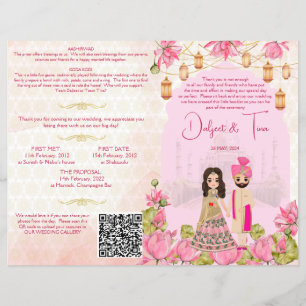 Ritos de casamento hindus programam lotus rosa