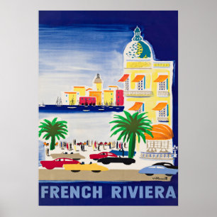 Riviera Francesa, Poster de Viagens vintage França