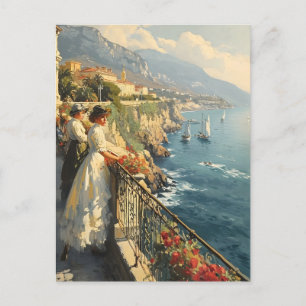 Riviera francesa Promenade: Cartão postal Vintage