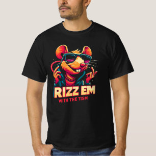 Rizz Em com T-Shirt Rato de Tismo - Legal engraçad