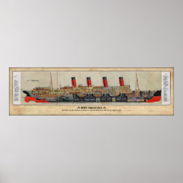 RMS Aquitania Corta Poster