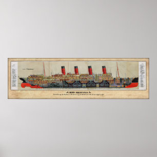 RMS Aquitania Corta Poster