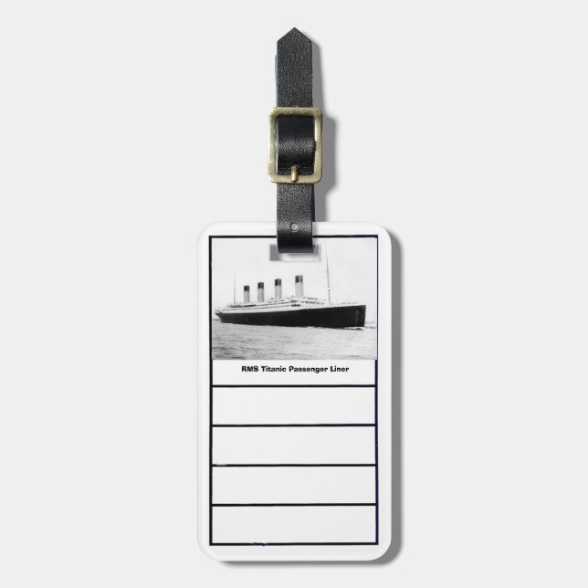 RMS Etiqueta de Bagagem Titanista de Passageiros (Frente Vertical)