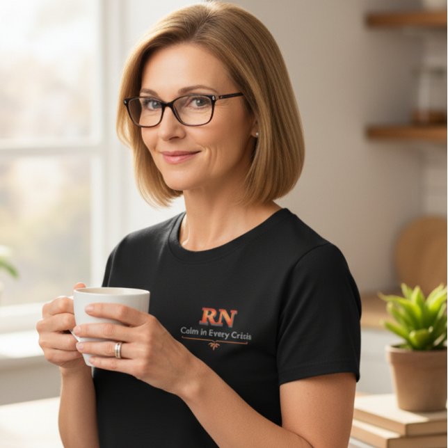 RN Calm in Every Crisis Elegant T-Shirt (Criador carregado)
