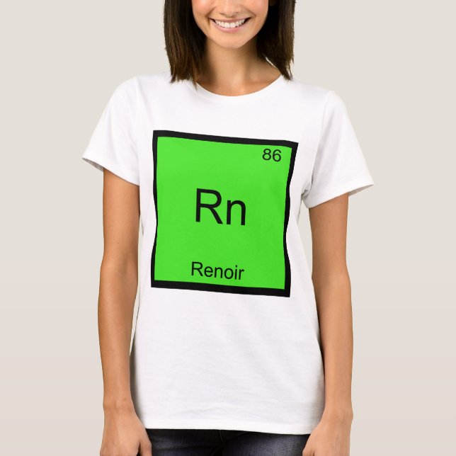Rn - Camiseta do Símbolo do Elemento Químico Diver (Frente)