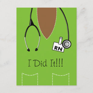 RN Limão Negra Nurse Graduação Convite Escrupulaçã
