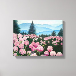 Roan Mountain Rhododendrons Oil Painting Impressão