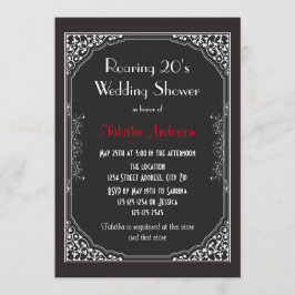 Roaring 20s Black - Convite para Chá de casamento