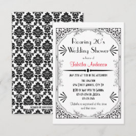 Roaring 20s - Convite para Chá de casamento 3x5