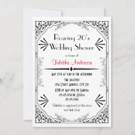 Roaring 20s - Convite para Chás de casamento