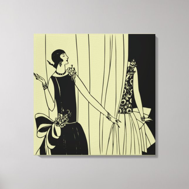Roaring Twenties Art Deco Canvas - sépia (Frente)