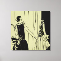 Roaring Twenties Art Deco Canvas - sépia