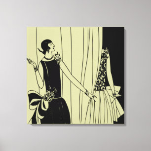 Roaring Twenties Art Deco Canvas - sépia