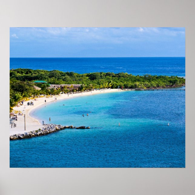 Roatan Honduras Beach Poster (Frente)