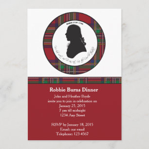 Robbie Burns Silhouette Convite