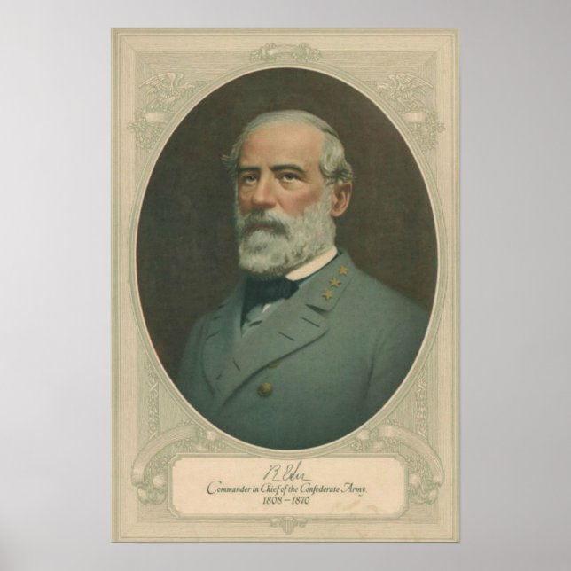 Robert E Lee Portrait Poster (Frente)