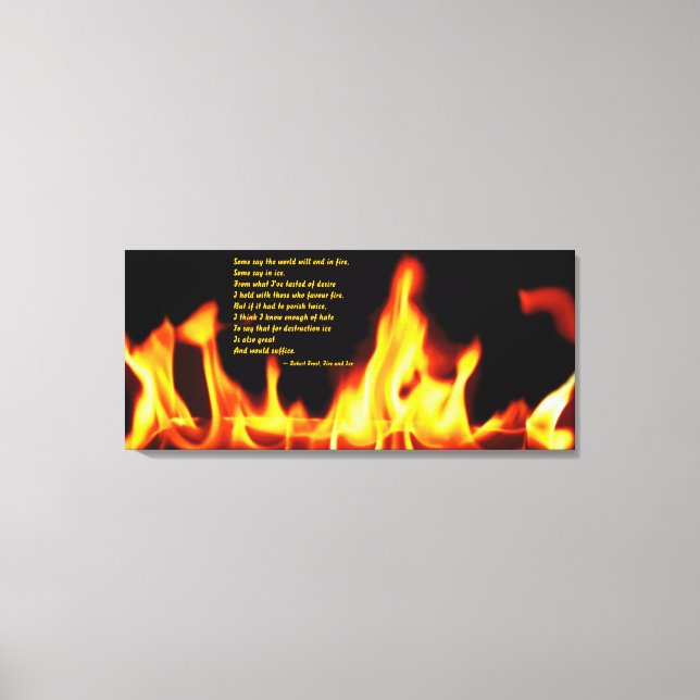 Robert Frost Fire e Canvas de gelo (Frente)