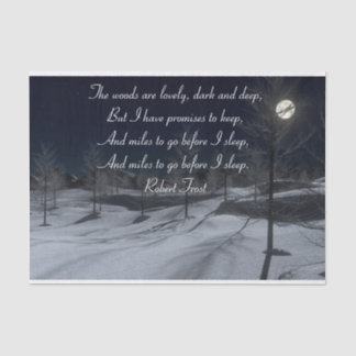 Robert Frost Gift - Papel Tecido