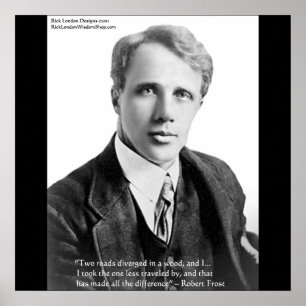 Robert Frost Road Menos Viagens Poster de Cotaçã