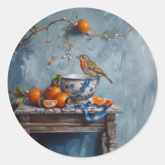 Robin - Adesivos redondos para artigos de papelari (Frente)