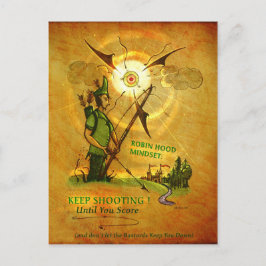 Robin Hood encorajando cartão postal