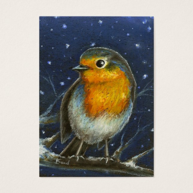 Robin no impressão de neve (Frente)