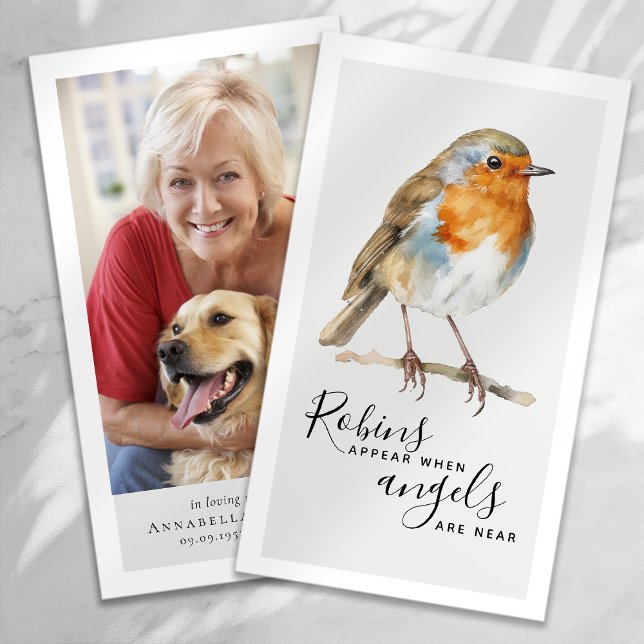 Robins Aparecem Anjos Perto do Cartão Memorial (Criador carregado)