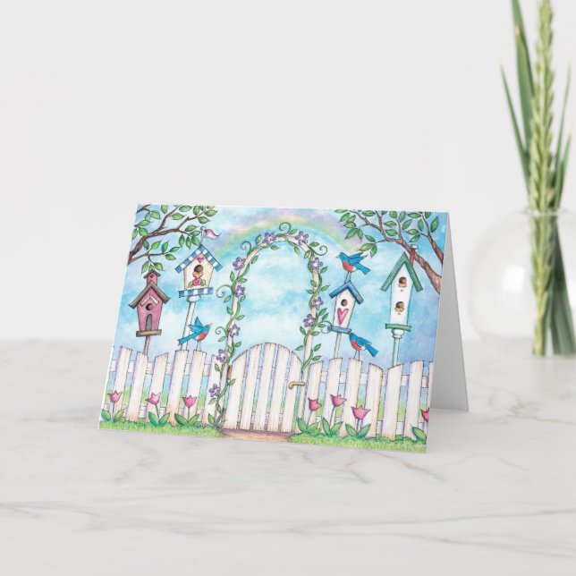 Robins primavera - Cartão de saudação (Frente)