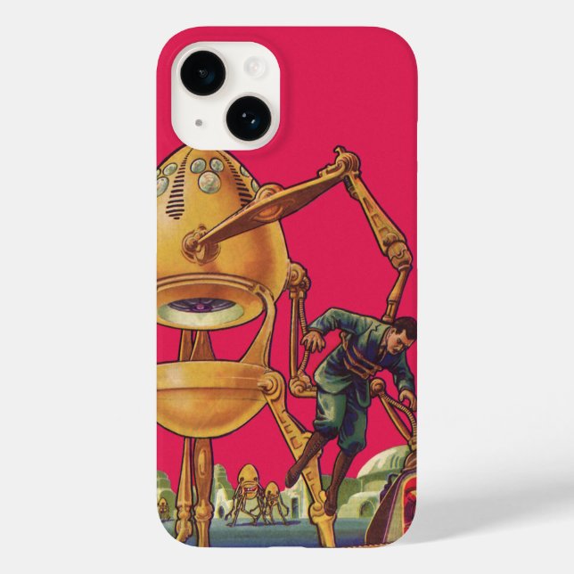 Robô Alien de Ficção Científica Vintage Captura Ho (Verso)