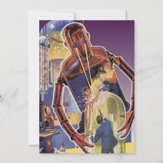 Robô de ficção científica com olhais a laser (Frente)