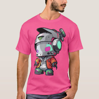 Robô de Rap Colorido Cartoon para camisa e adesivo