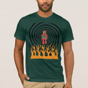 robô em espiral flamejante, a camisa dos homens