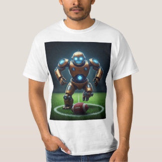 Robô joga camisa gráfica de futebol americano