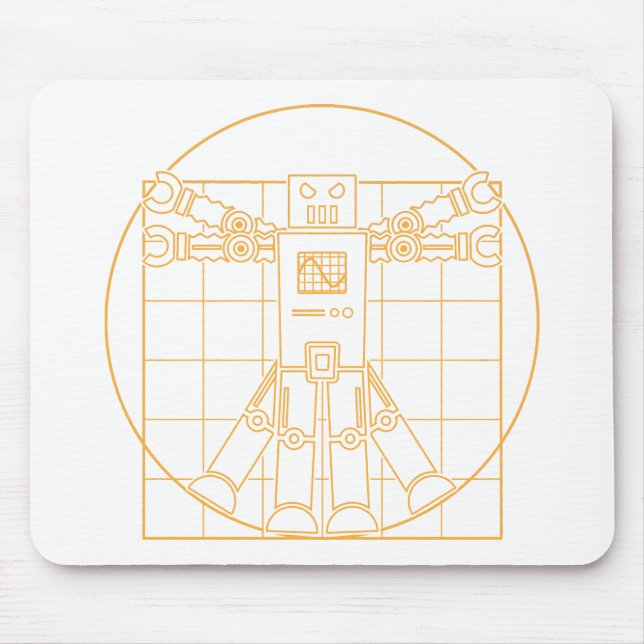 Robô Mousepad de da Vinci Vitruvian (Frente)