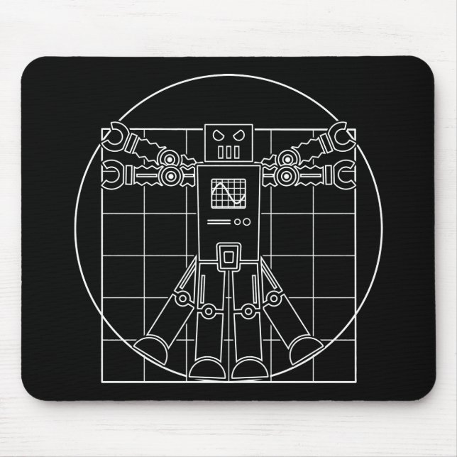 Robô Mousepad de da Vinci Vitruvian (Frente)