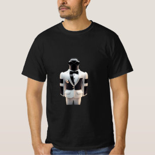 Robô na camiseta de smoking