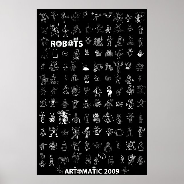 Robôs Artomáticos 2009 Poster 6 - Edição Negra (Frente)
