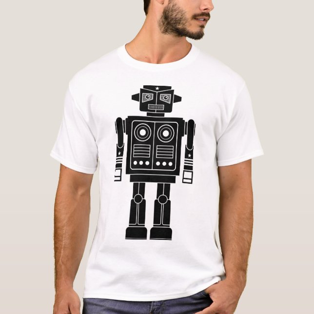 Robot 270620/010 - T-Shirt preto e branco (Frente)