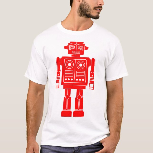 Robot 270620/010 - T-Shirt vermelho e branco (Frente)