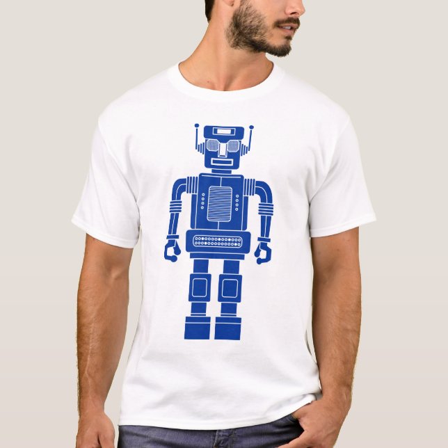 Robot 270620/04 - Marinho Blue and White T-Shirt (Frente)
