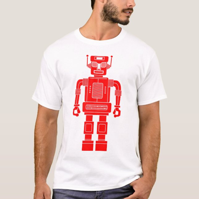 Robot 270620/04 - T-Shirt Vermelho e Branco (Frente)