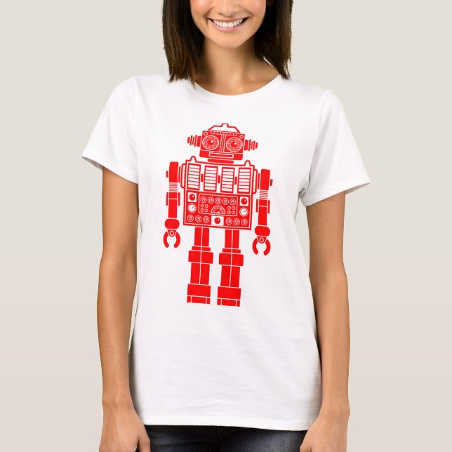 Robot 270620/08 - T-Shirt Vermelho e Branco (Frente)