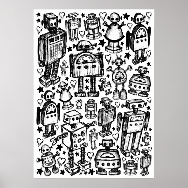 Robot Crowd Poster (Frente)