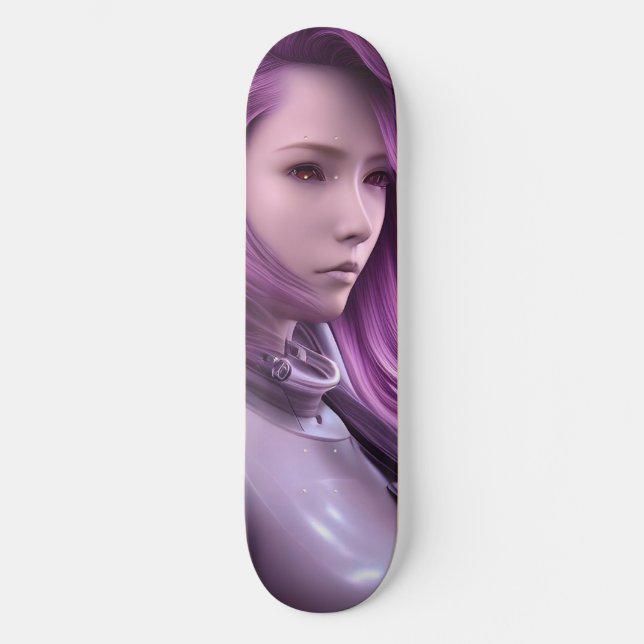 Robot Girl Skateboard Deck (Frente)