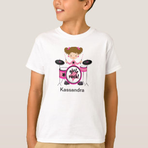 Rocha das meninas na camisa dos cilindros