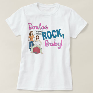 Rocha de Doulas! T-shirt da boneca das senhoras