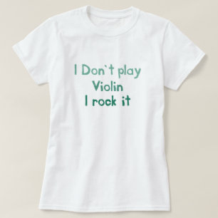 Rocha do violino ele t-shirt - senhoras