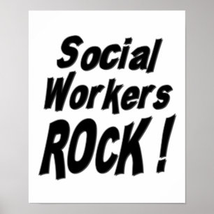 Rocha dos assistentes sociais! Impressão do poste