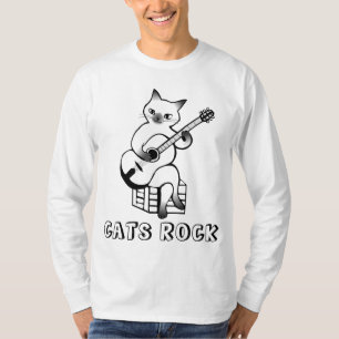 ROCHA dos GATOS, t-shirt da guitarra e camisolas